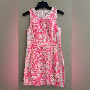 Lilly Pulitzer shift dress in the "Coral Reef Beside The Point" print Size 00